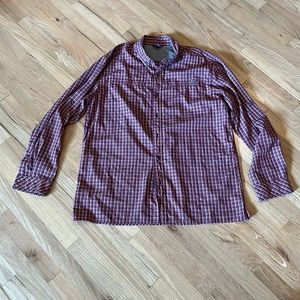 Men’s long sleeve Eddie Bauer casual/hiking shirt. Large